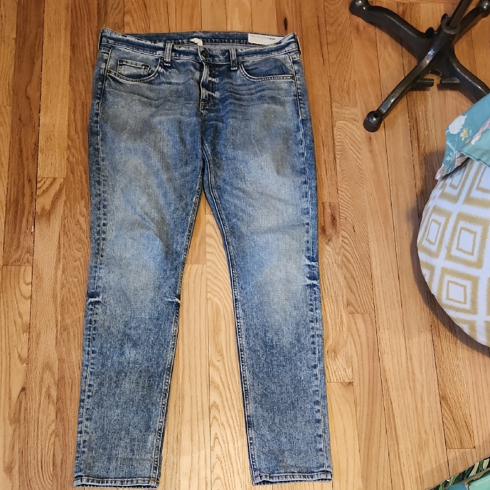 Rag & Bone Acid Wash Denim Blue Jeans Size 28 Cotton Blend